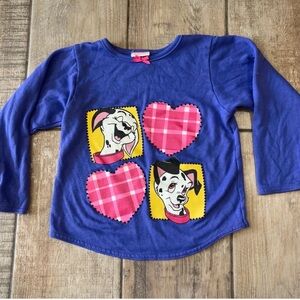 Vintage Y2K 101 Dalmatians Purple long sleeve shirt girls size small 6